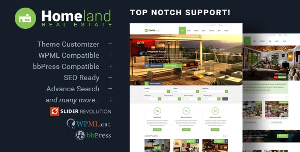 Homeland - Tema WordPress imobiliário responsivo 